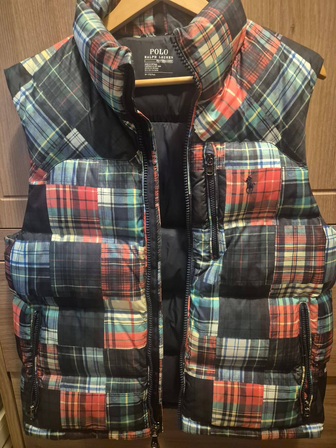 폴로 랄프로렌 패치워크 패딩 조끼 M 상품이미지1