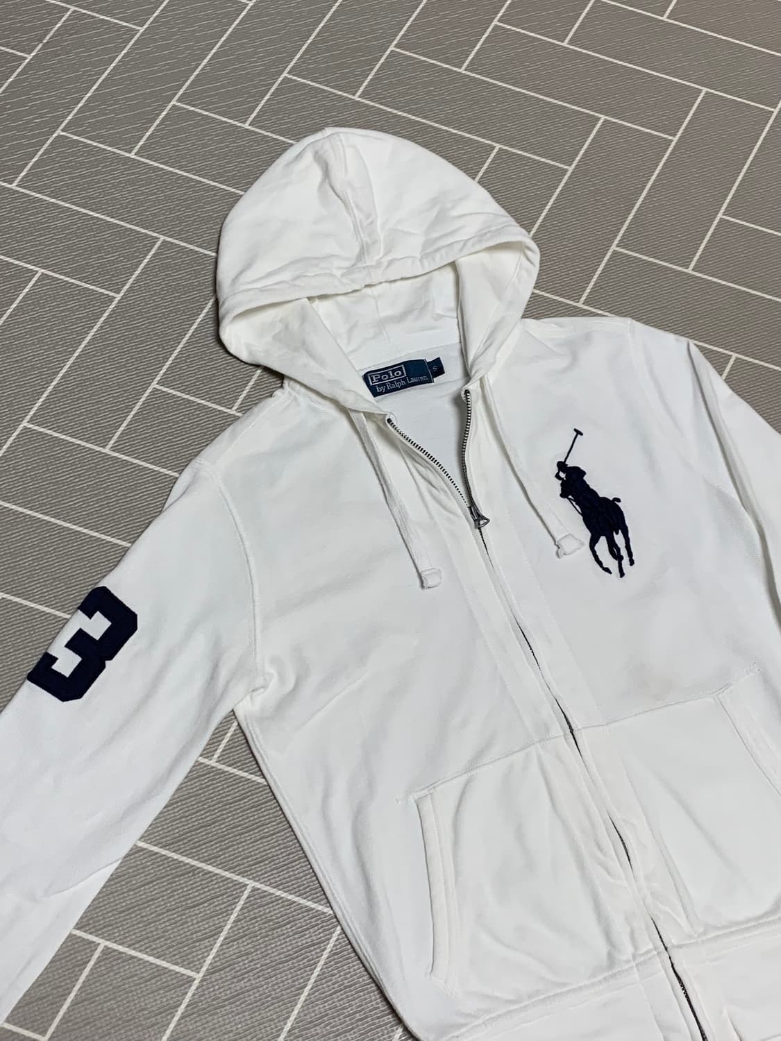 폴로 빅포니 후드집업 화이트  상품이미지1