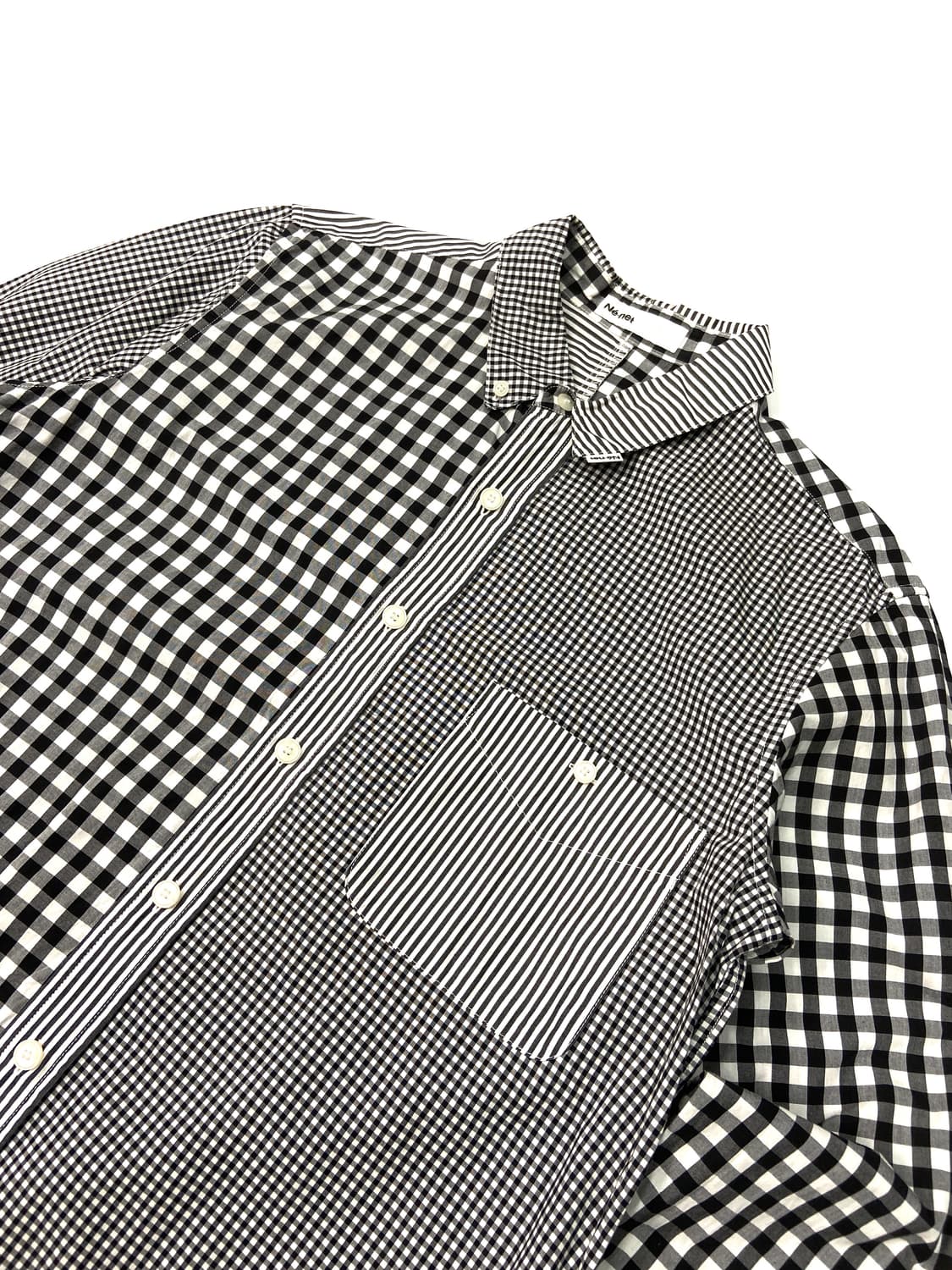 Issey miyake Ne-net Patchwork Shirt 상품이미지2