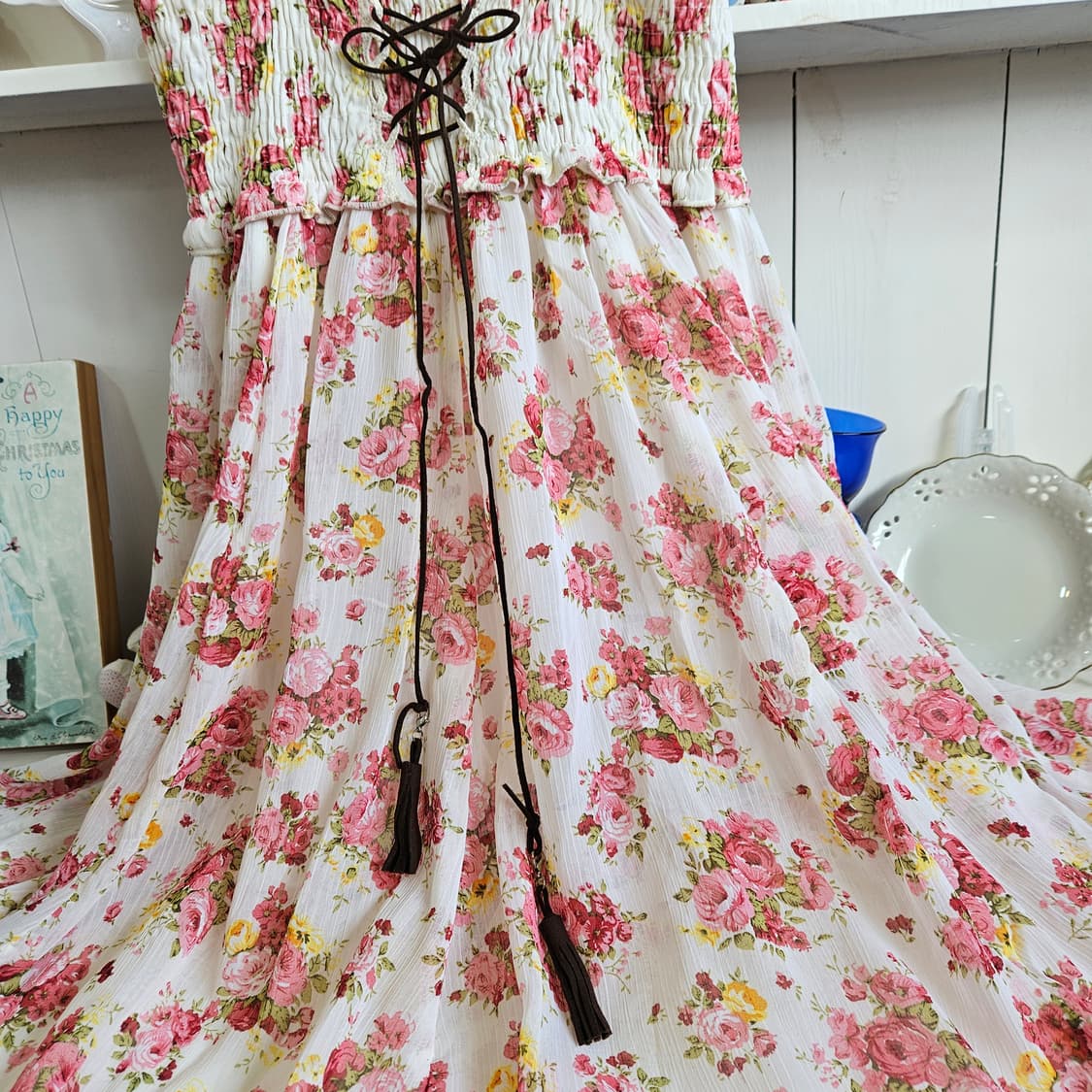 0327로즈 플라워 레이스 원피스 상품이미지3