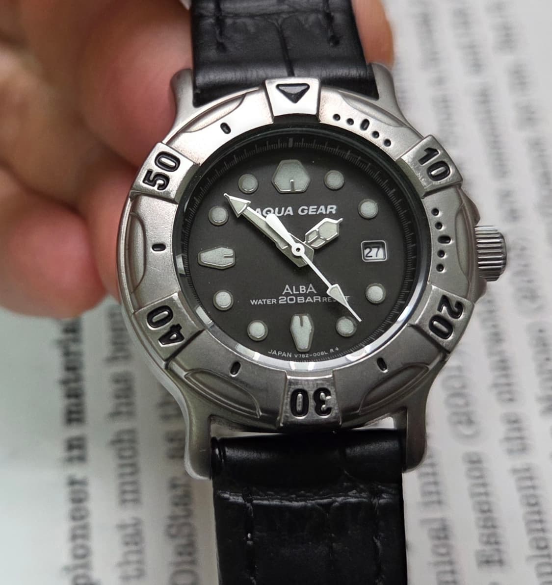 레어] 빈티지 세이코 알바 아쿠아기어 중형 미드사이즈 쿼츠  상품이미지1