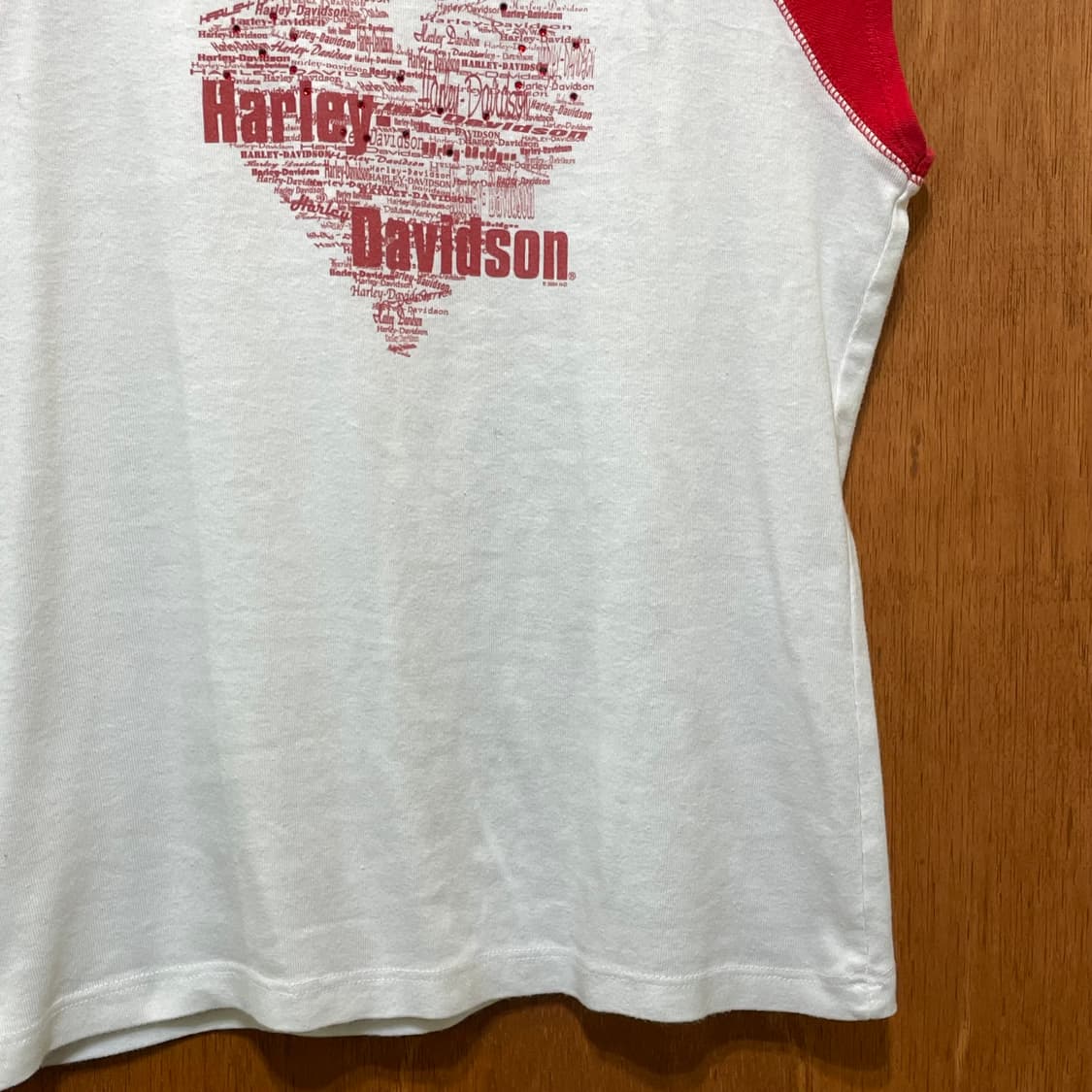(L) Harley Davidson 할리 프린팅 슬리브리스 상품이미지4