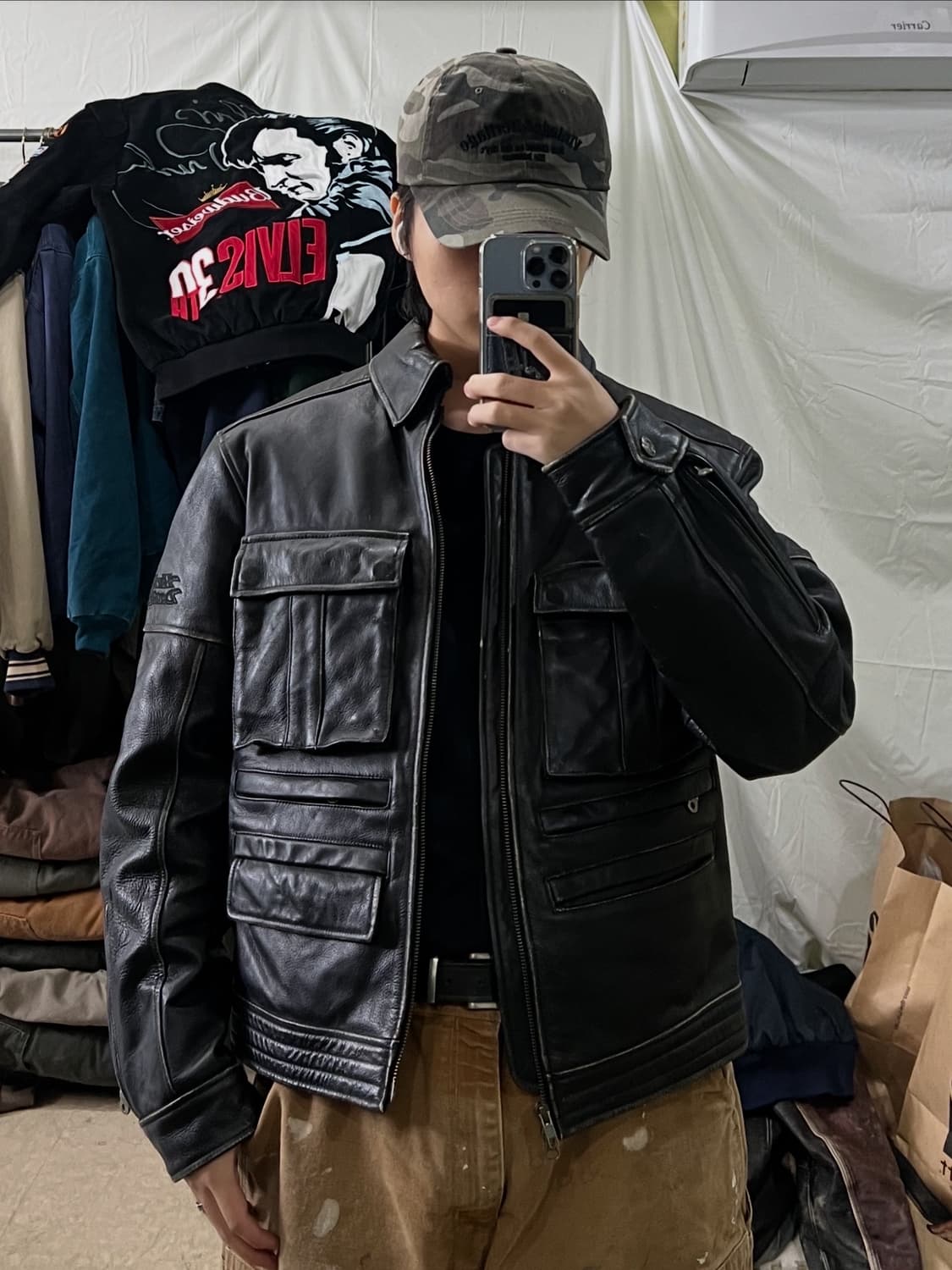 할리데이비슨 멀티포켓 라이더자켓 가죽자켓 상품이미지4