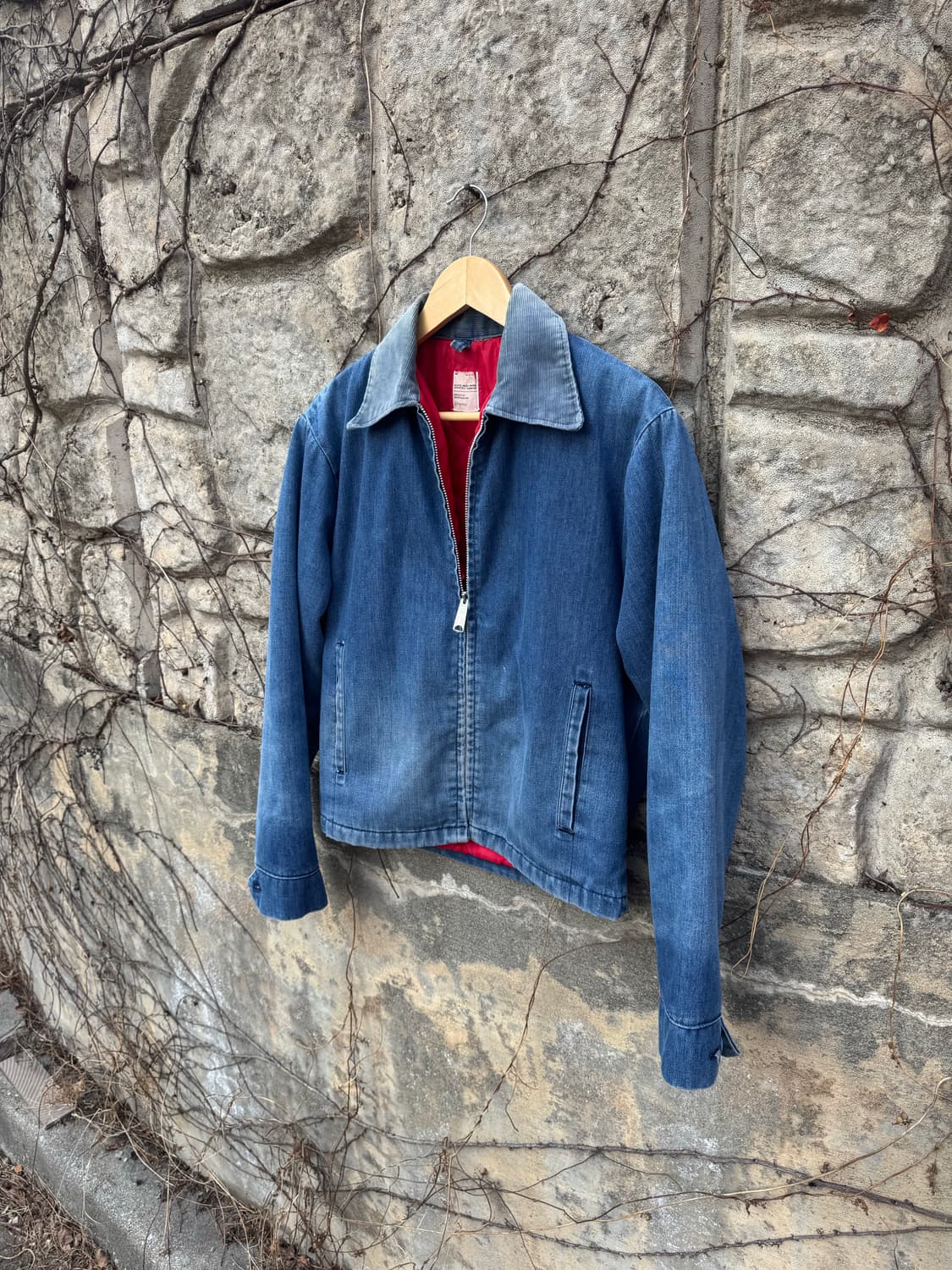 70s jc penney 빈티지 하드페이딩 코듀로이 데님 워크 자켓 상품이미지3