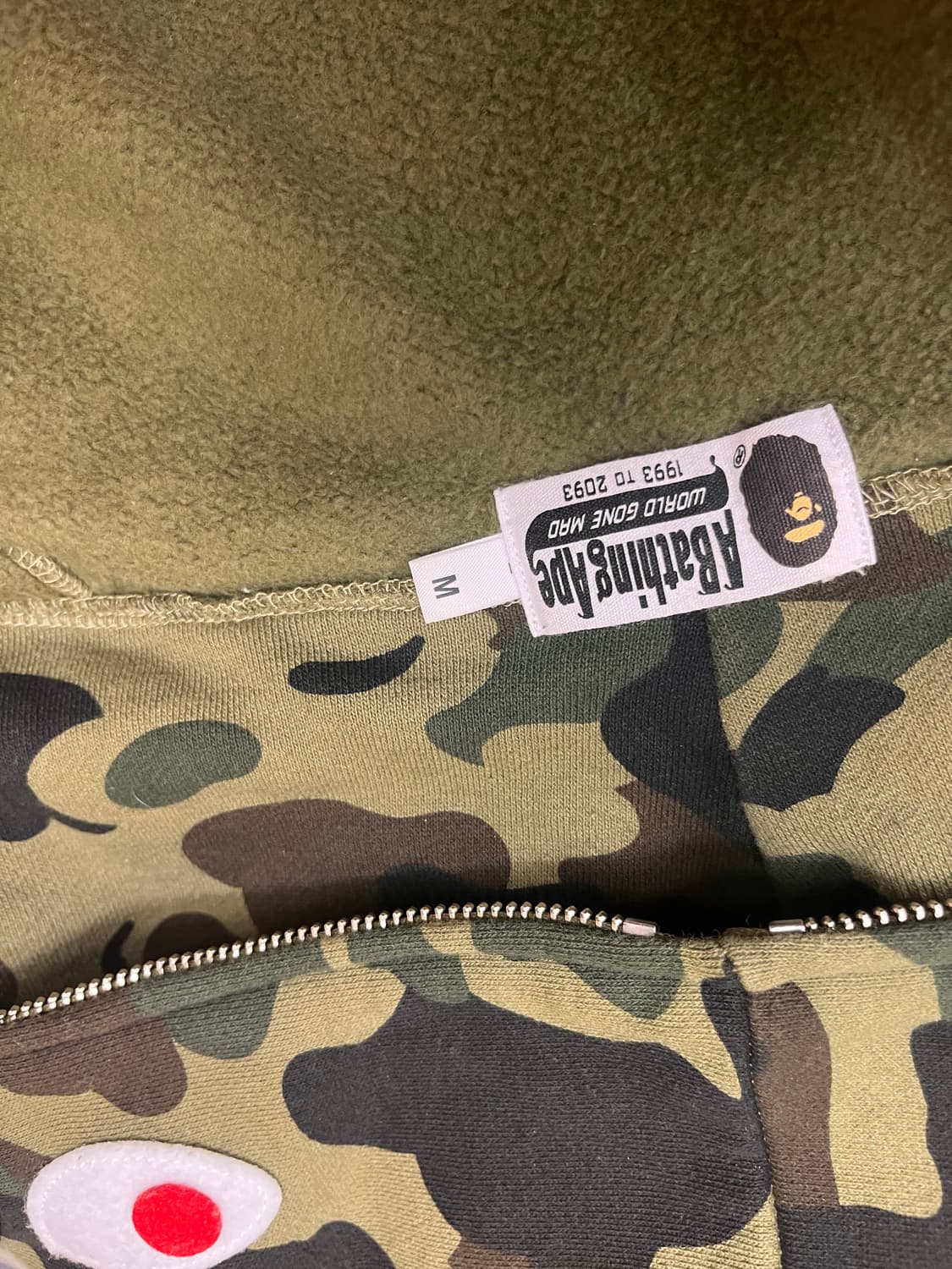 베이프 녹계 후드집업 상품이미지2