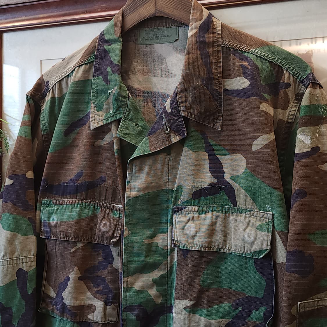 90s 미군 BDU 카모셔츠 우드랜드 미디움 레귤러 상품이미지5
