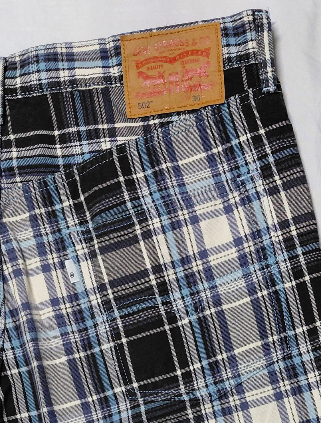 [W36] 리바이스 502 테이퍼드 체크 쇼츠 정품 상품이미지9
