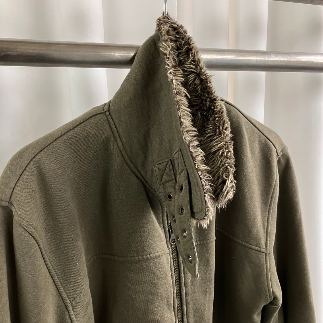 울리치 카키 코튼 퍼 자켓 L 상품이미지5