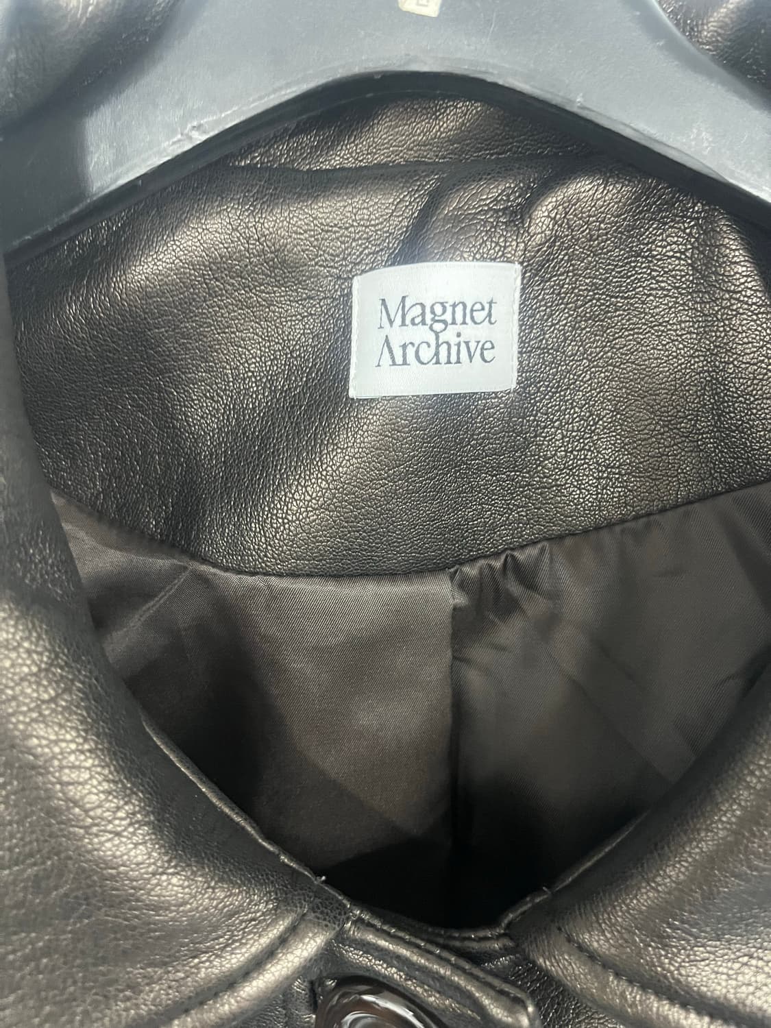 마그넷 아카이브 비건 레더자켓 다크브라운 상품이미지4