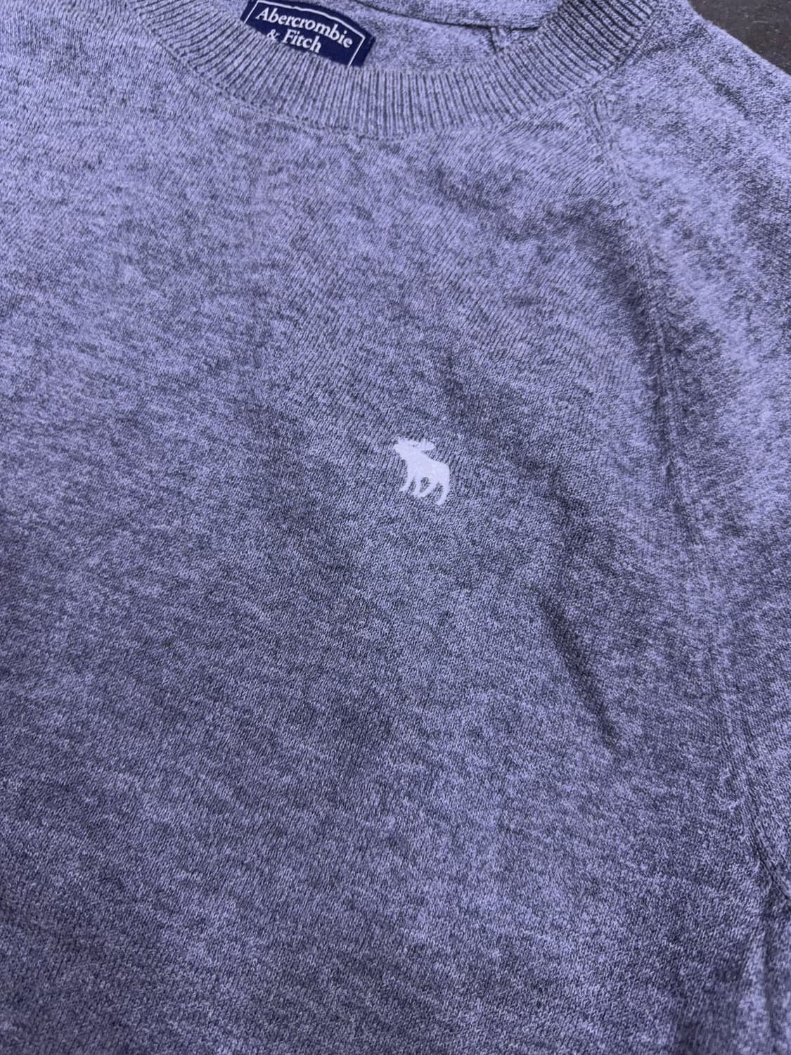 아베크롬비 코튼 블렌디드 니트 스웨터 그레이 M 상품이미지3