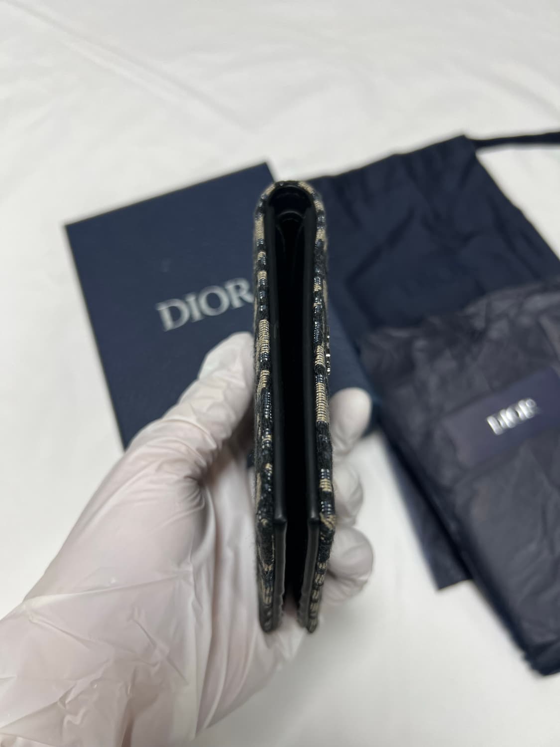 [정품] 신형, 새상품급 / 디올 오블리크 반지갑 베이지 상품이미지9