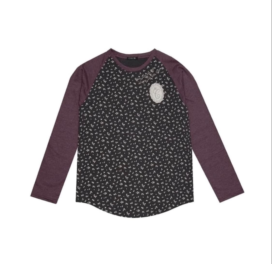 콜로신스 sleep well 티셔츠 와인&블랙 플라워  상품이미지1