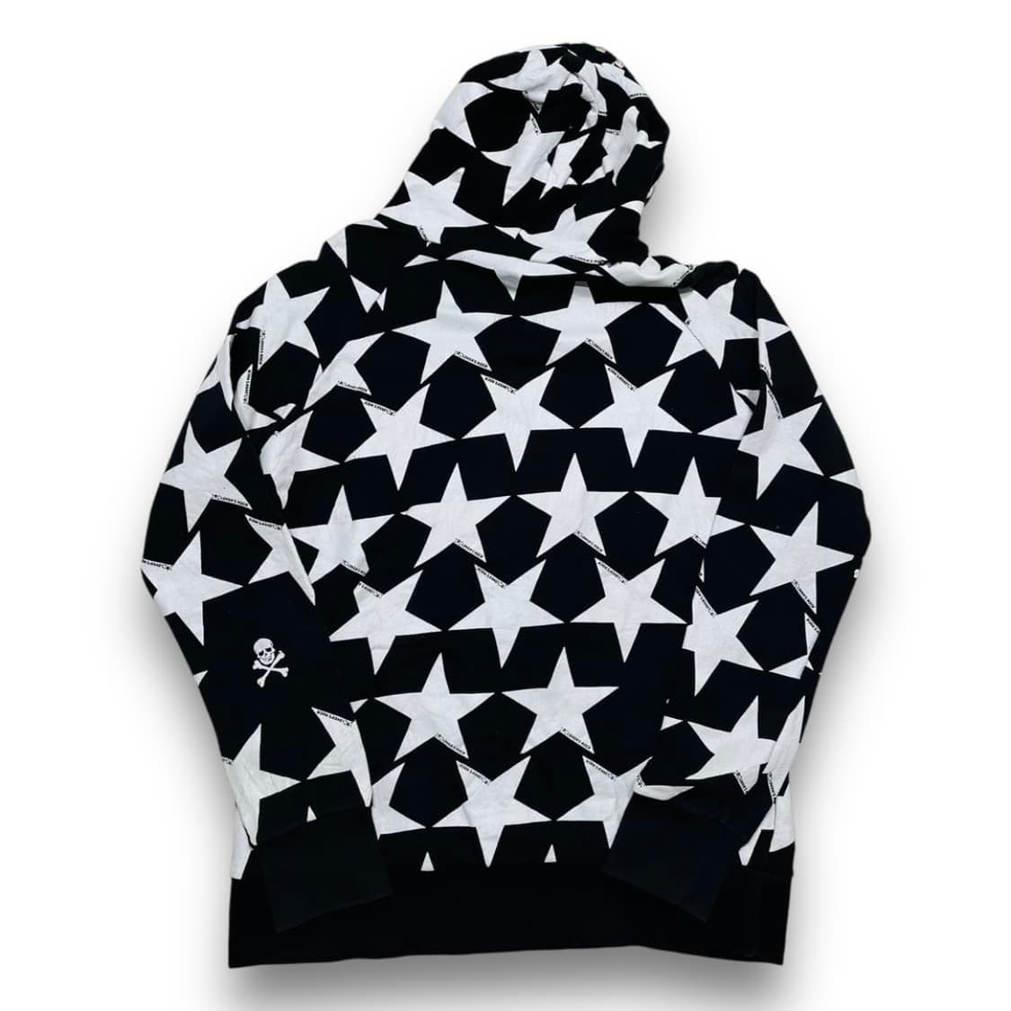 펑크 수퍼 러버스 스컬 스타 블랙 & 화이트 후디 집업 상품이미지3