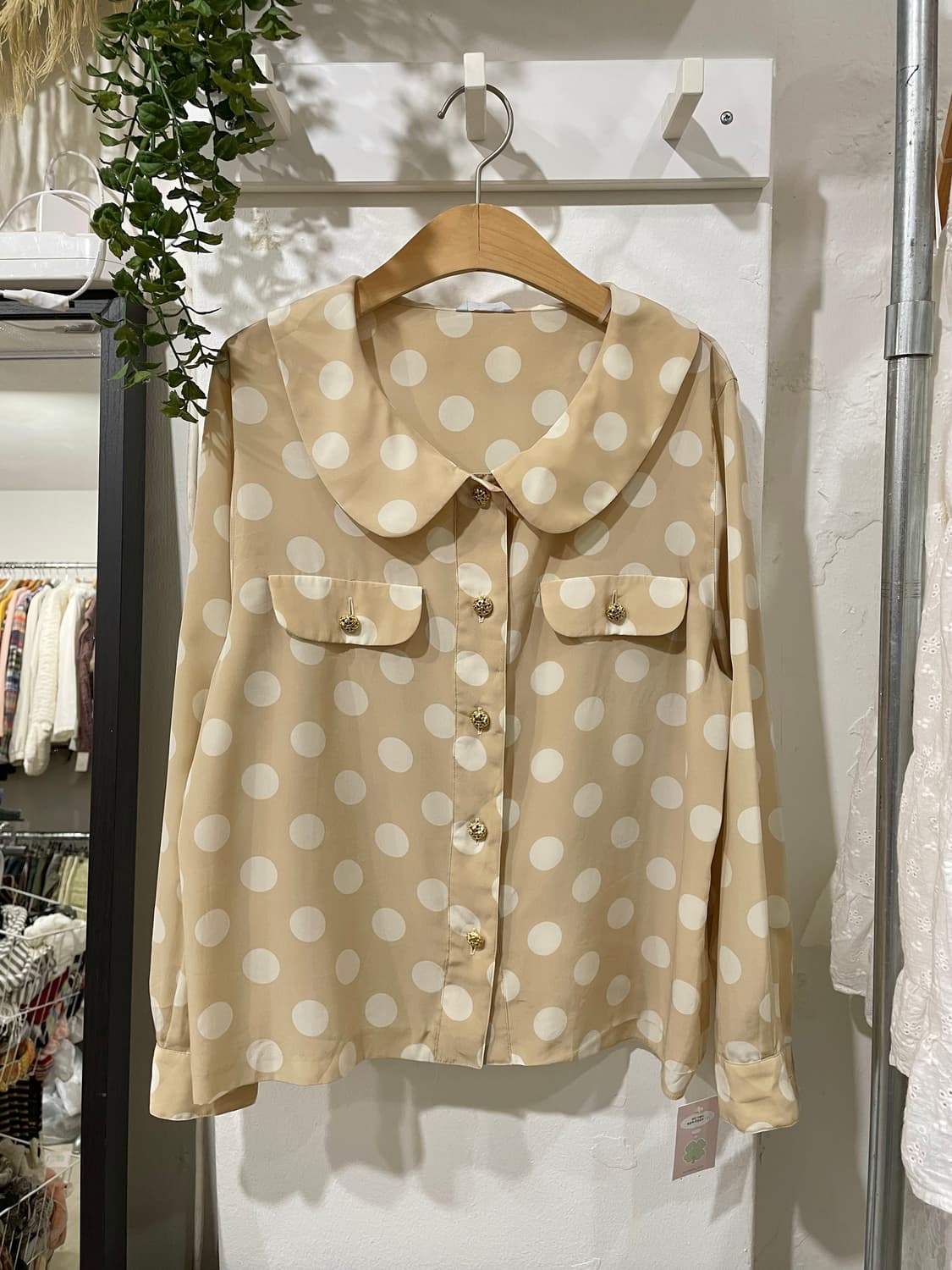 둥카라 도트 블라우스 + 버터 가디건 상품이미지9