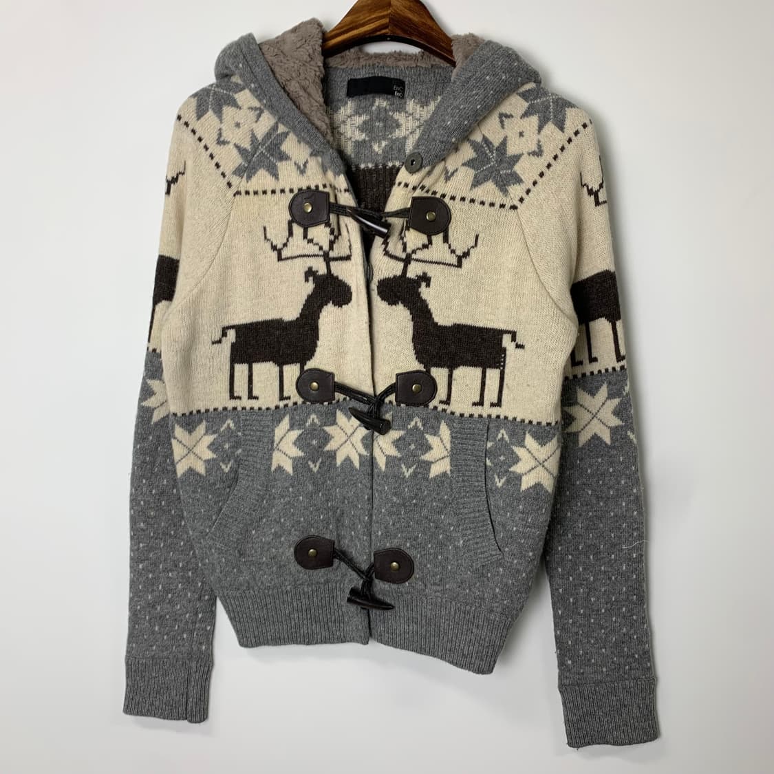 Vintage 빈티지 노르딕 더플 니트 가디건 상품이미지2