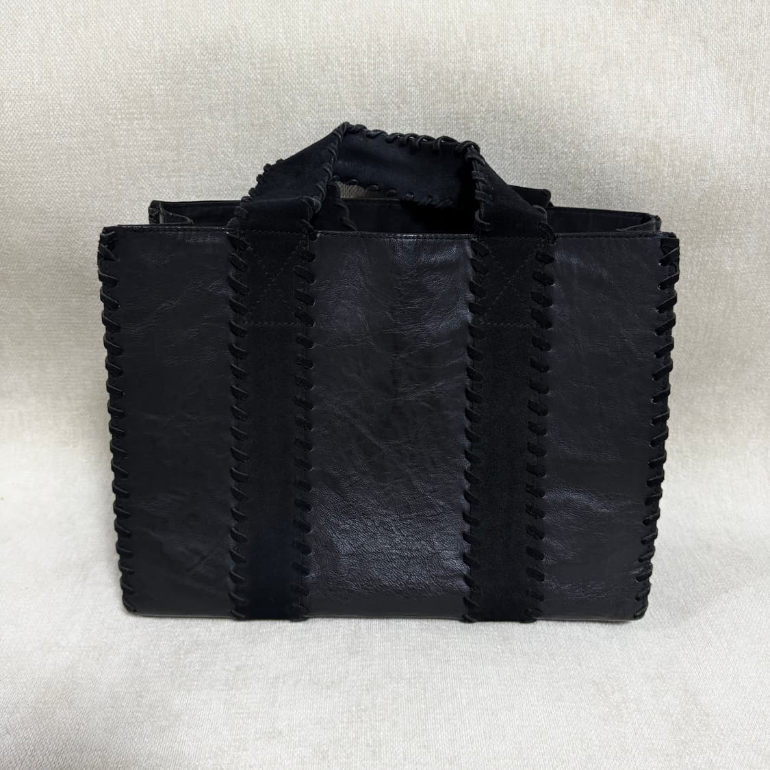Leather Tote Black Bag 상품이미지3