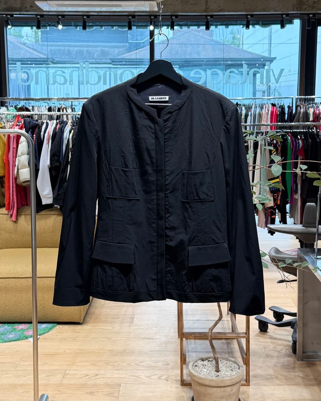 질샌더 블랙 나일론혼방 멀티포켓 자켓  상품이미지1