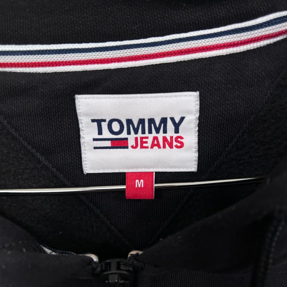 타미 진스 스몰 와펜로고 헤비코튼 기모 후드집업 상품이미지3