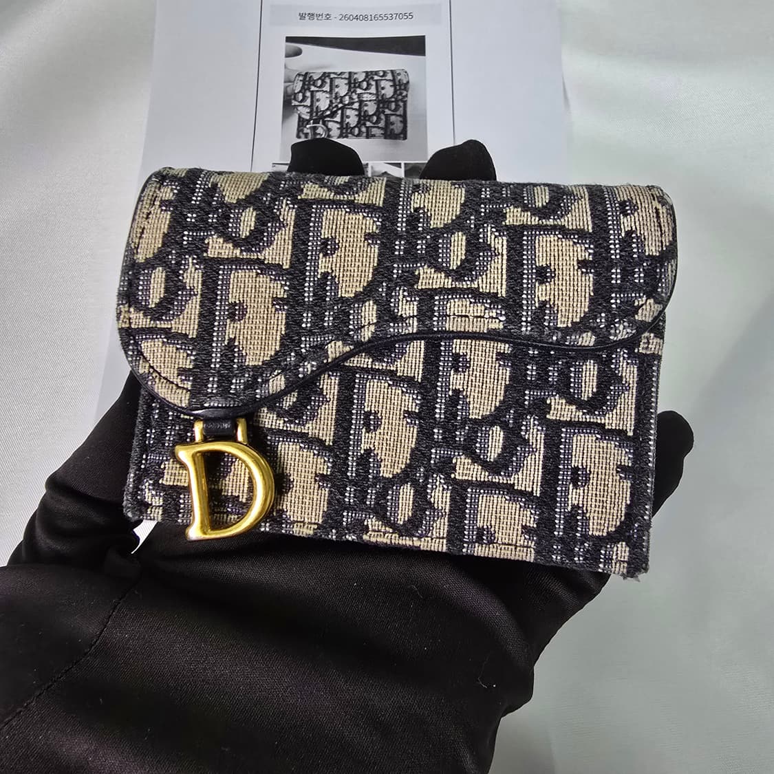 디올 오블리크 새들 카드지갑 상품이미지2