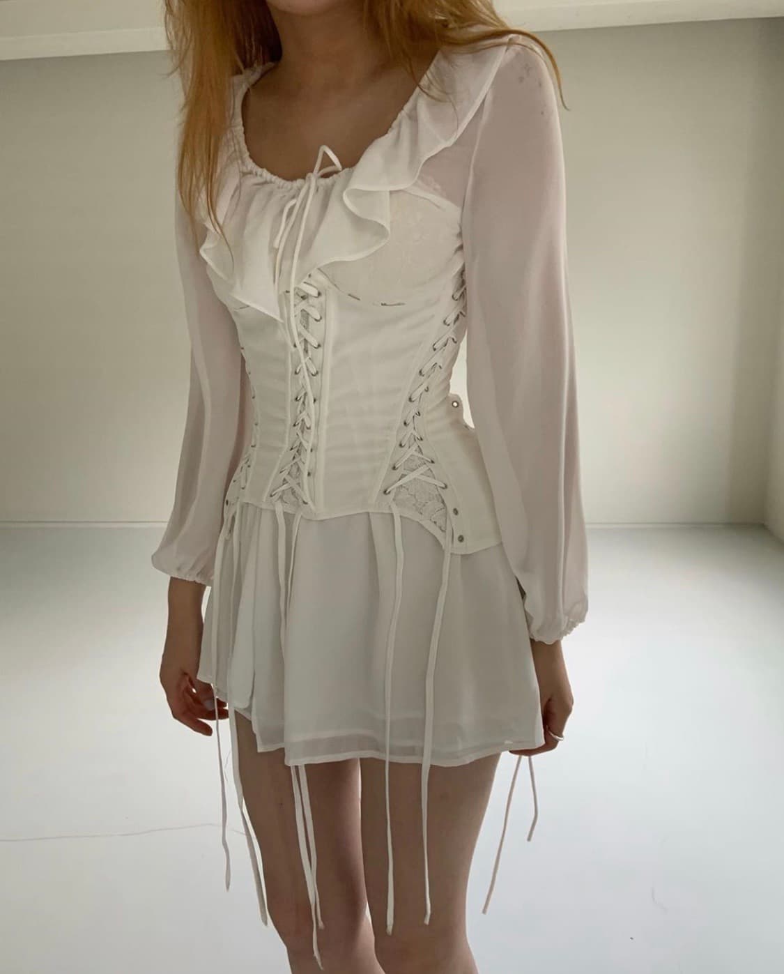 코르색 블랙 탑 상품이미지5