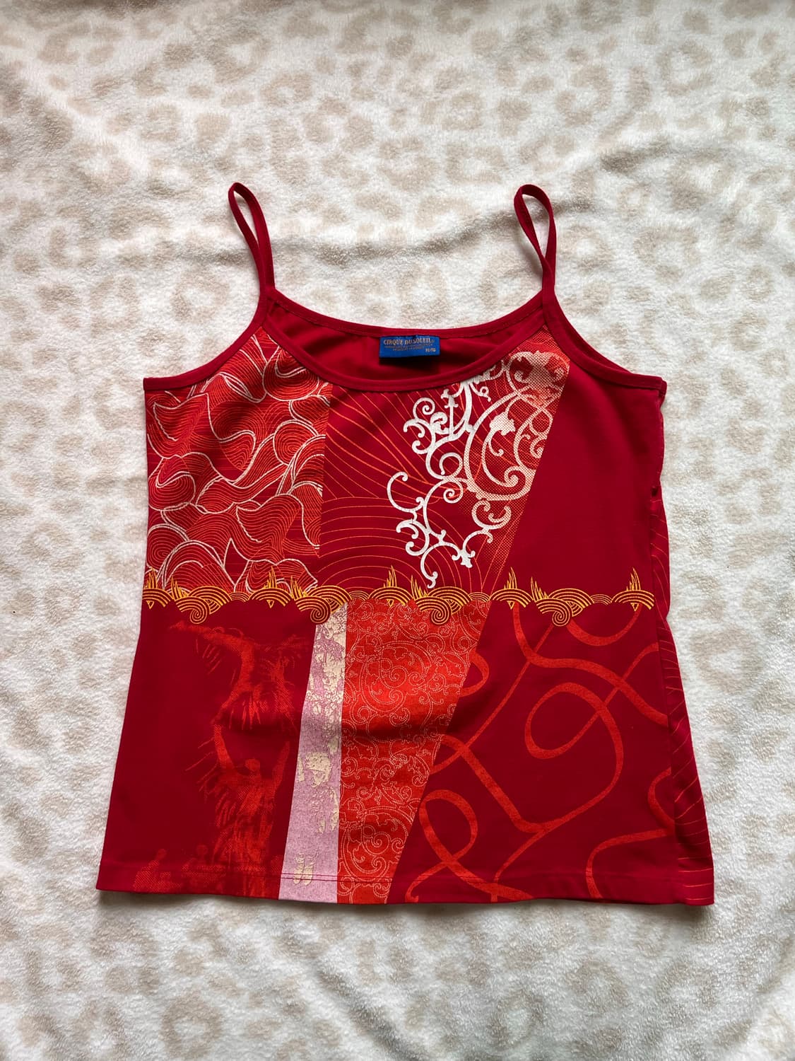 Red Oriental Printing Sleeveless 상품이미지2