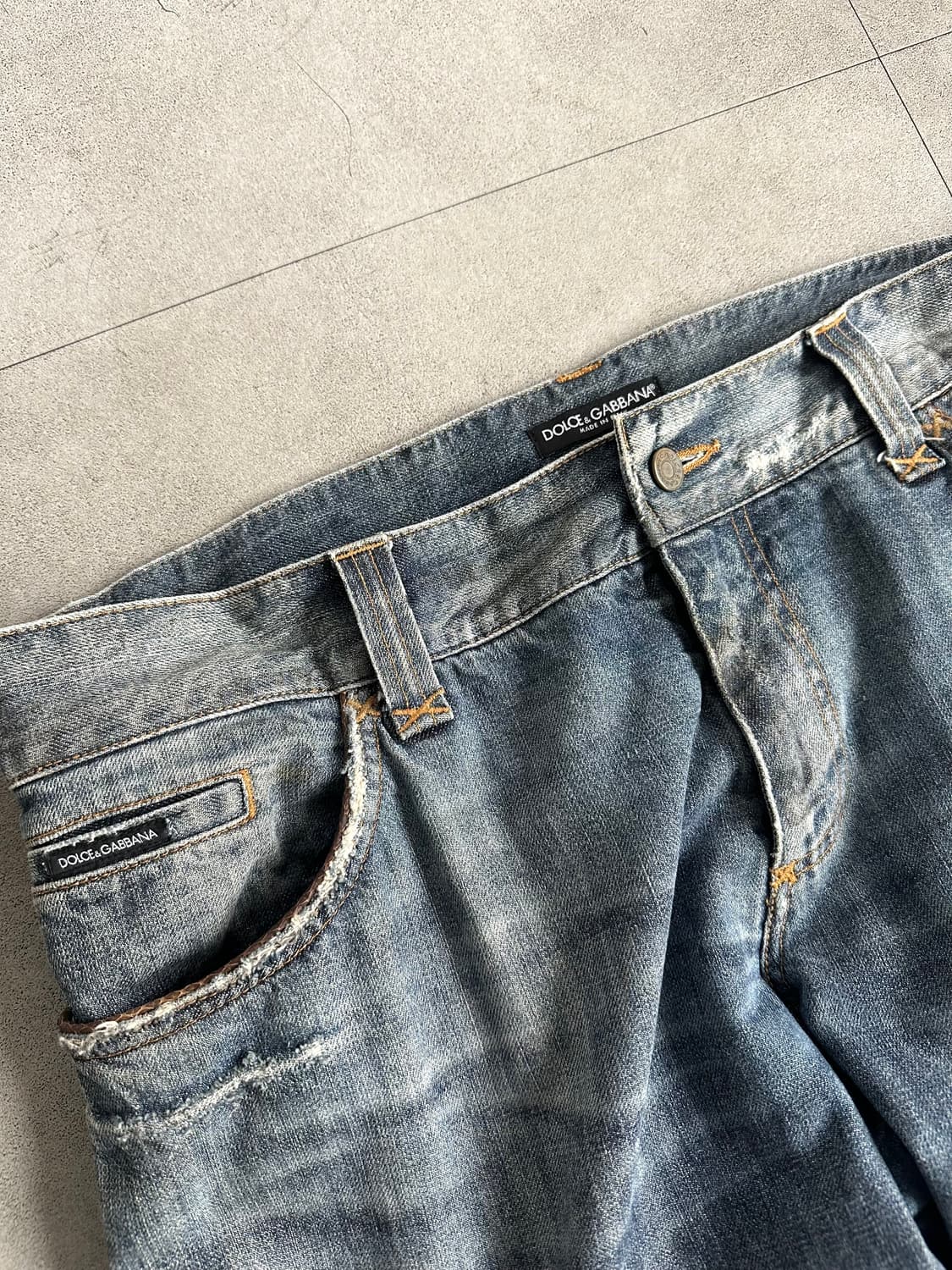 돌체앤가바나 파이톤 데님 새깅진 상품이미지7
