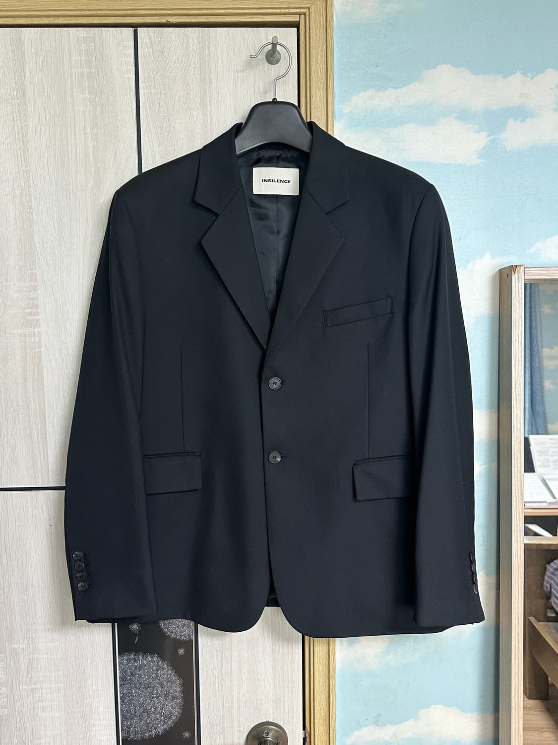 (M) 인사일런스 오버사이즈 울 블레이저 블랙 상품이미지2