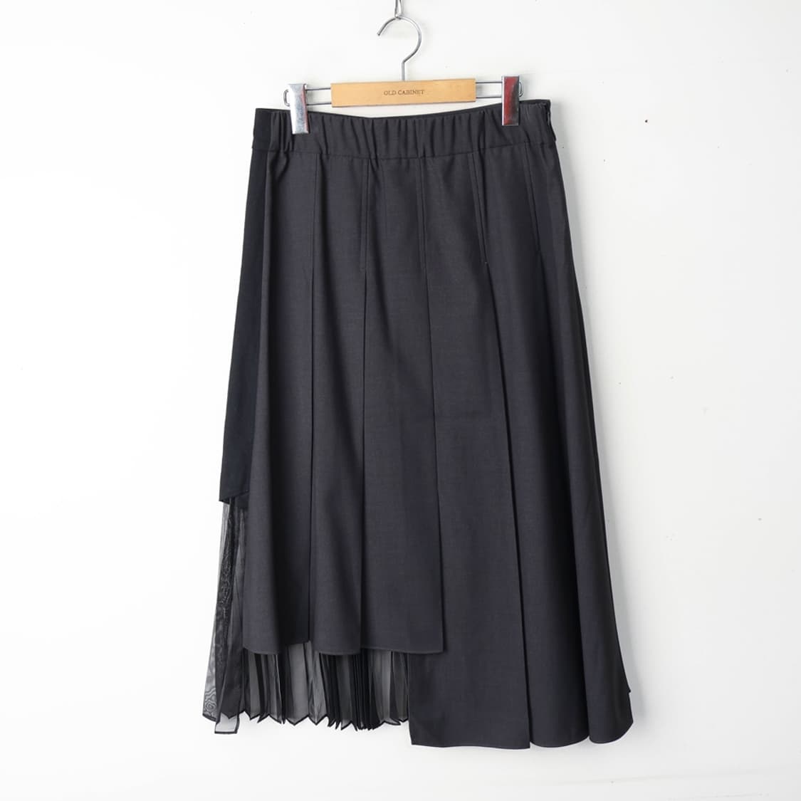 28/피플오브더월드 헤링본 콤비 플리츠스커트 상품이미지1