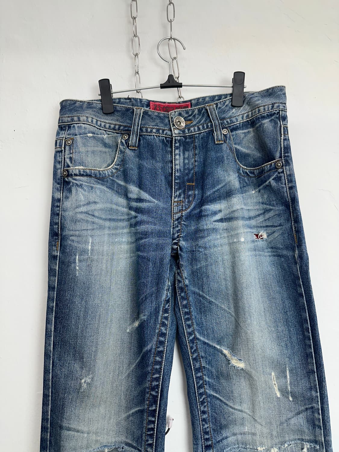 Union Jack Back Pocket Distressed Denim  상품이미지4