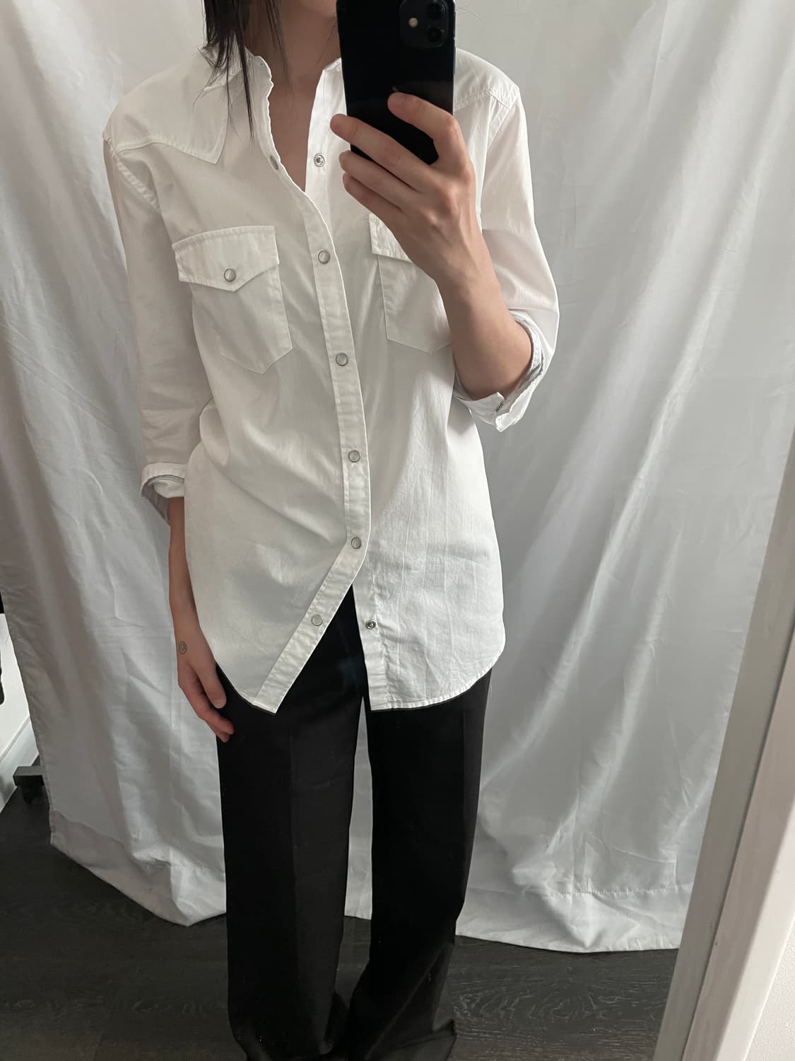 BG white western shirt 상품이미지3
