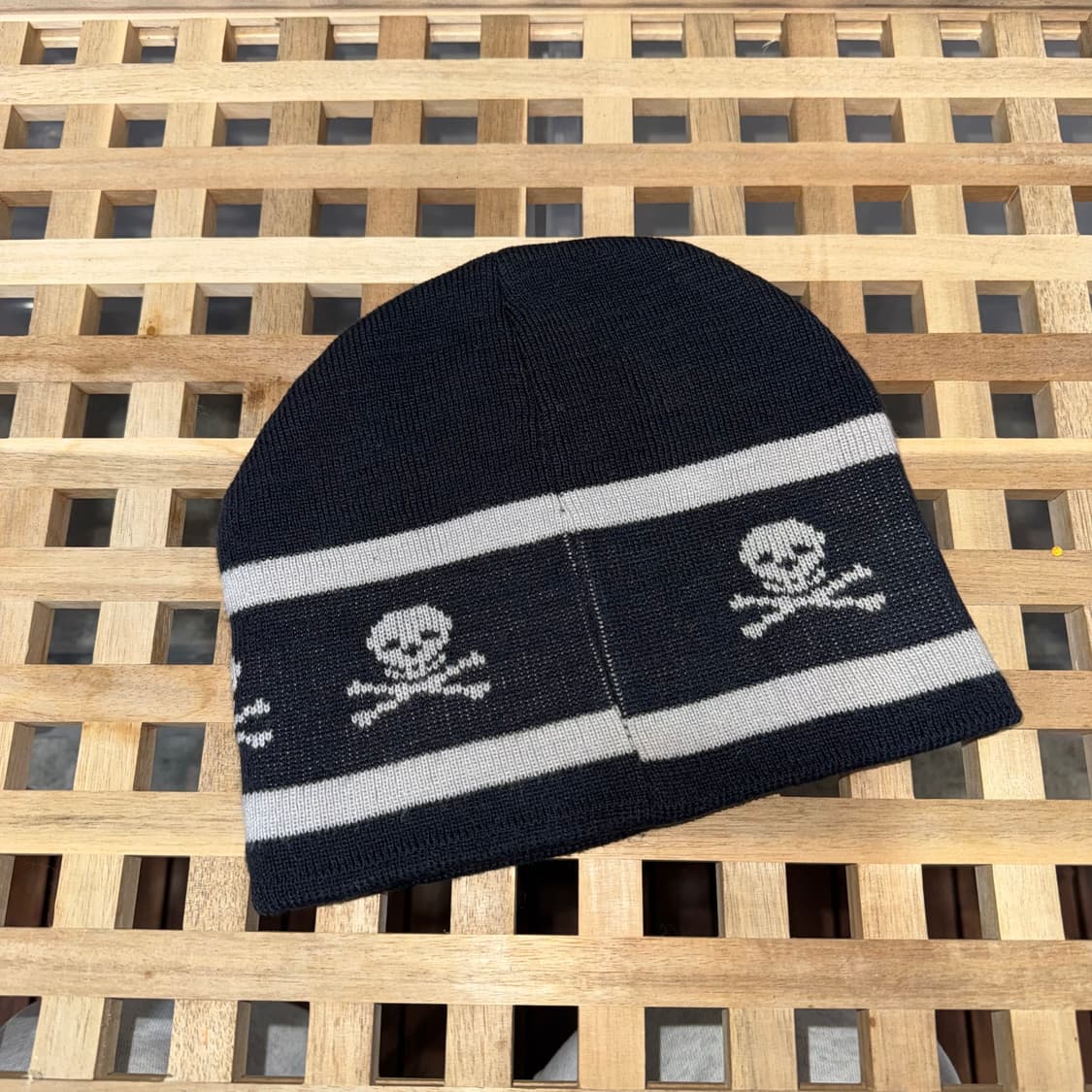 빈티지 스컬 패턴 비니 상품이미지3