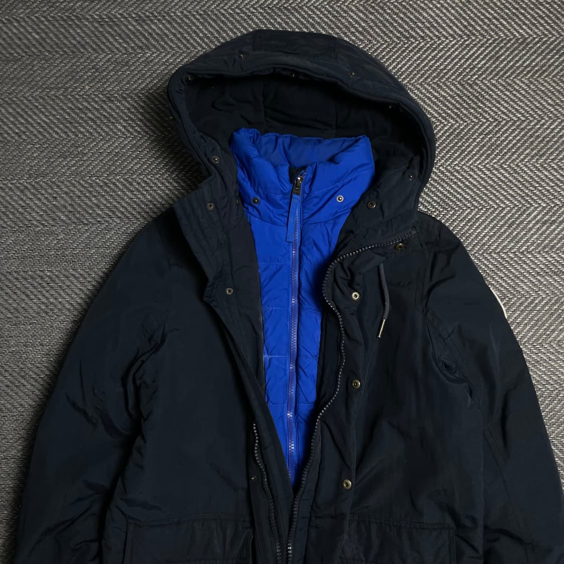 아베크롬비 y2k 자수로고 히든 패딩 야상 점퍼 y 5148 상품이미지3