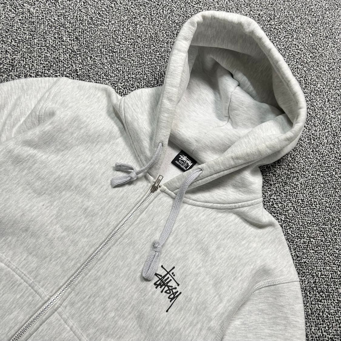 스투시(Stussy)애쉬 헤더 베이직 로고 후드집업 상품이미지2