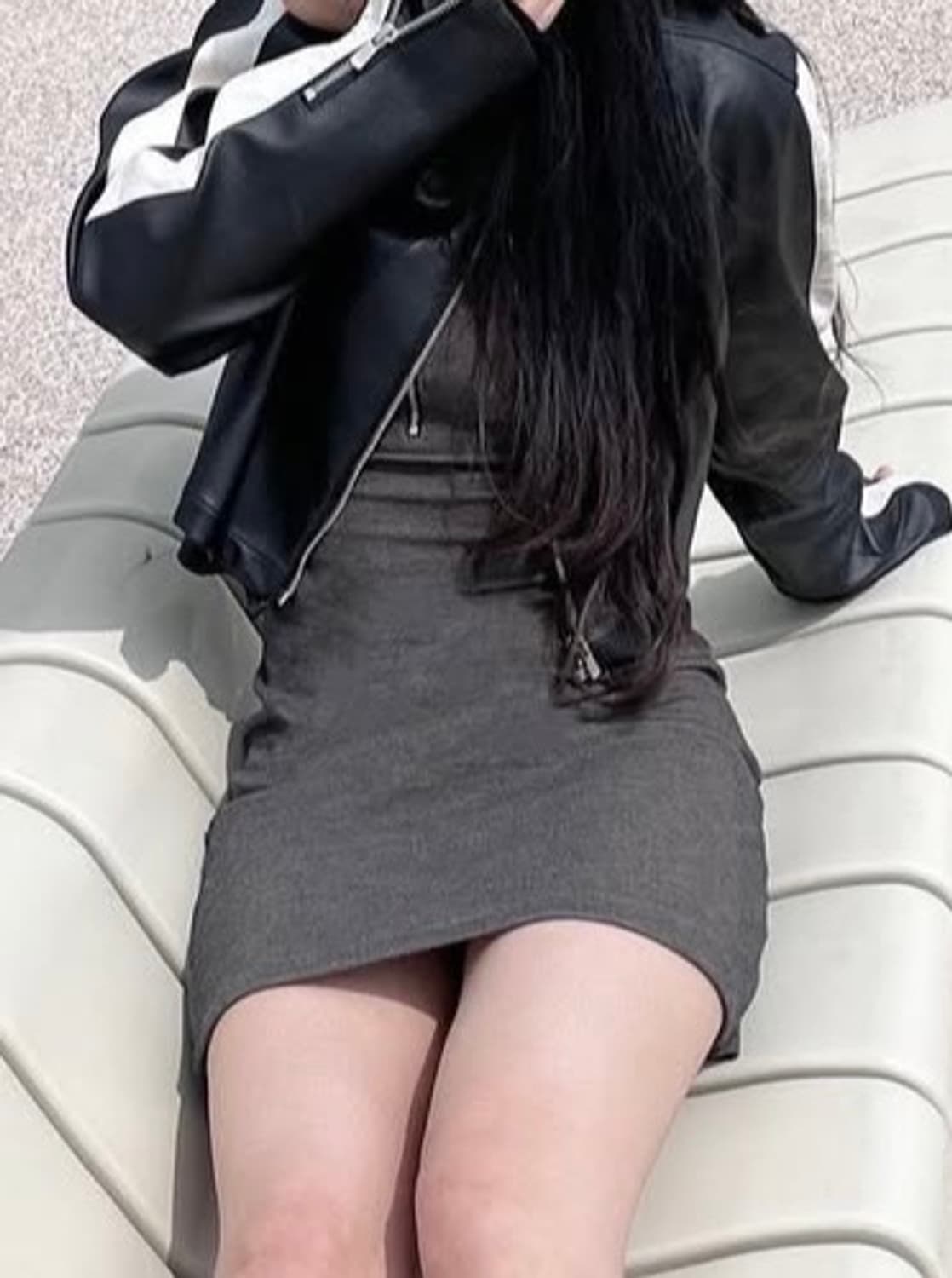 데비어퍼 크롭레더자켓 상품이미지1