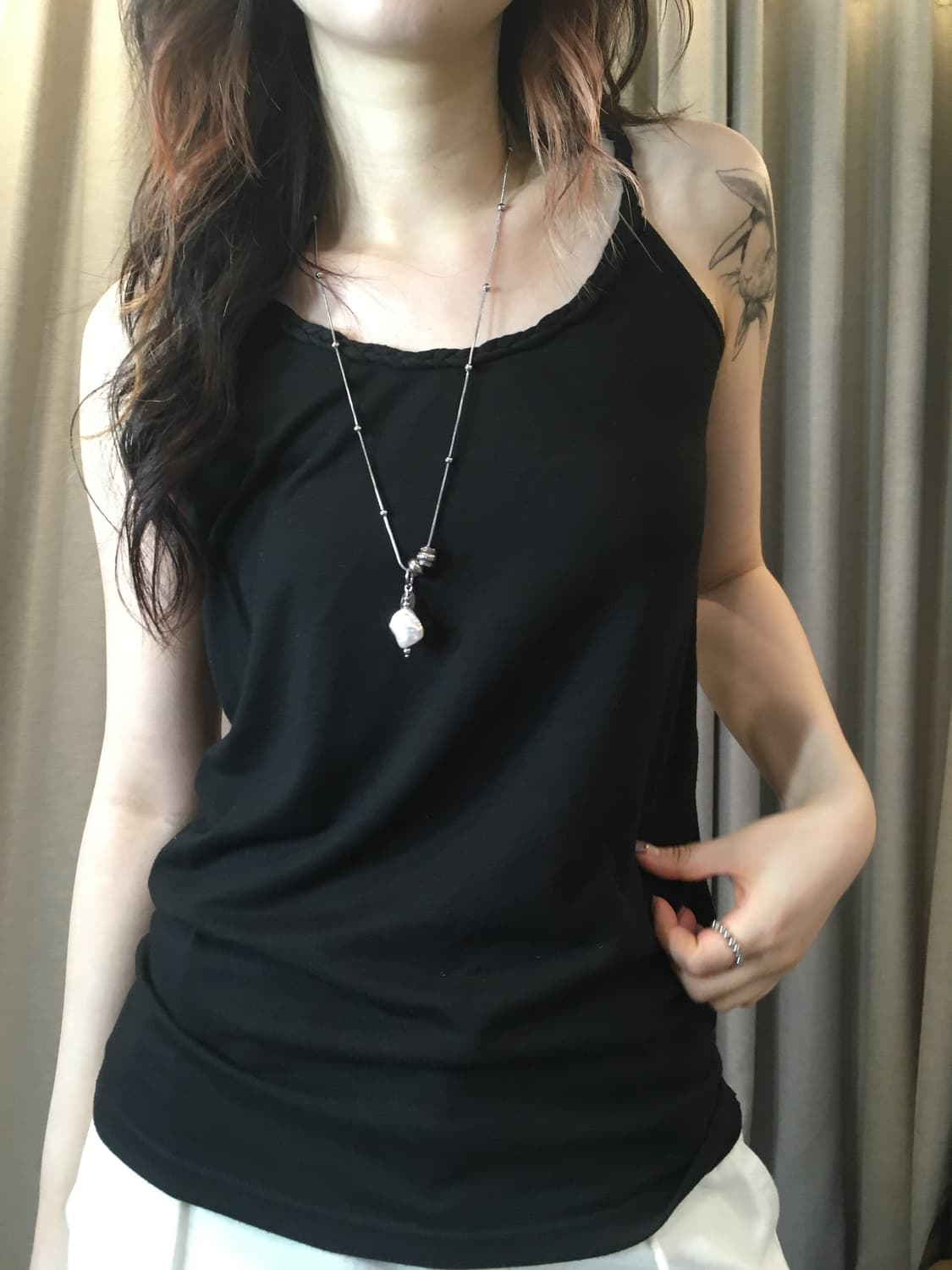 일본빈티지 루프 디테일 슬리브리스 상품이미지4