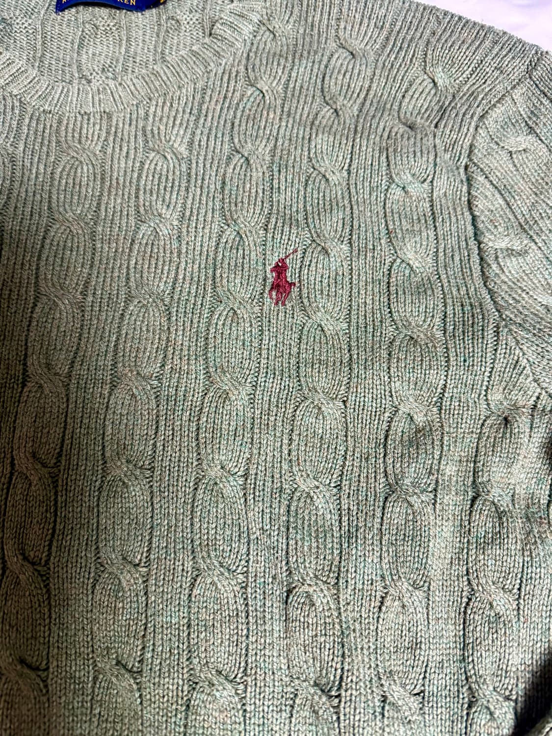 Polo Ralph Lauren Cable Knit Mint Green  상품이미지3