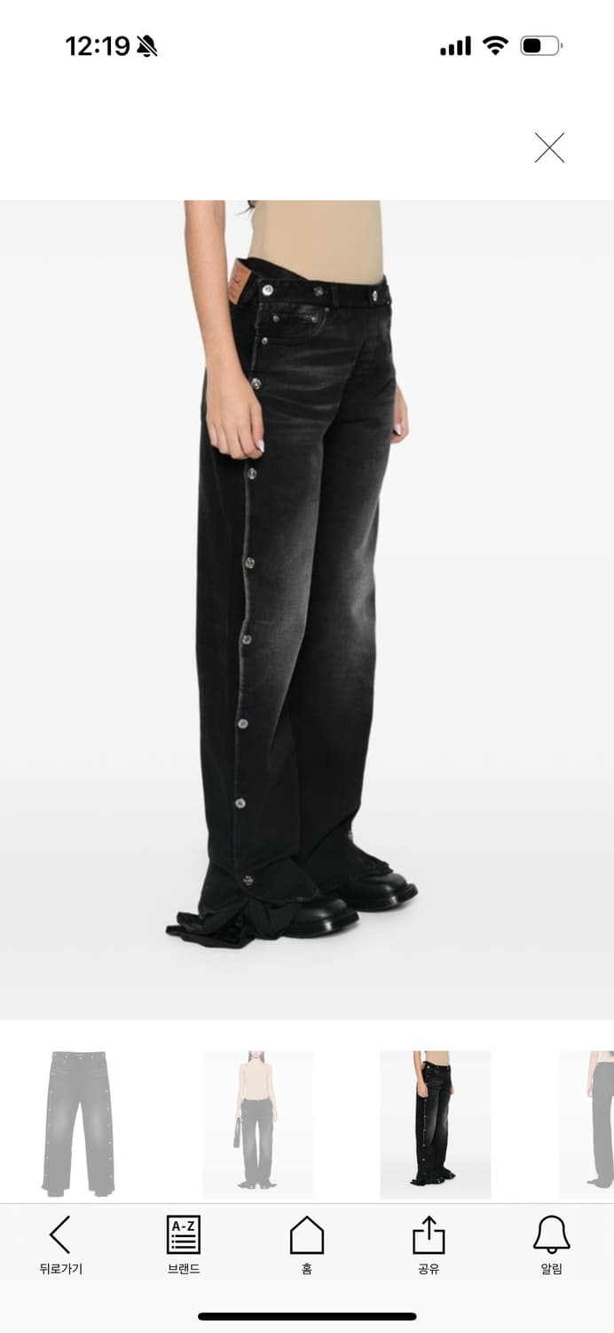 Y Project 블랙 와이드 데님 팬츠 상품이미지3