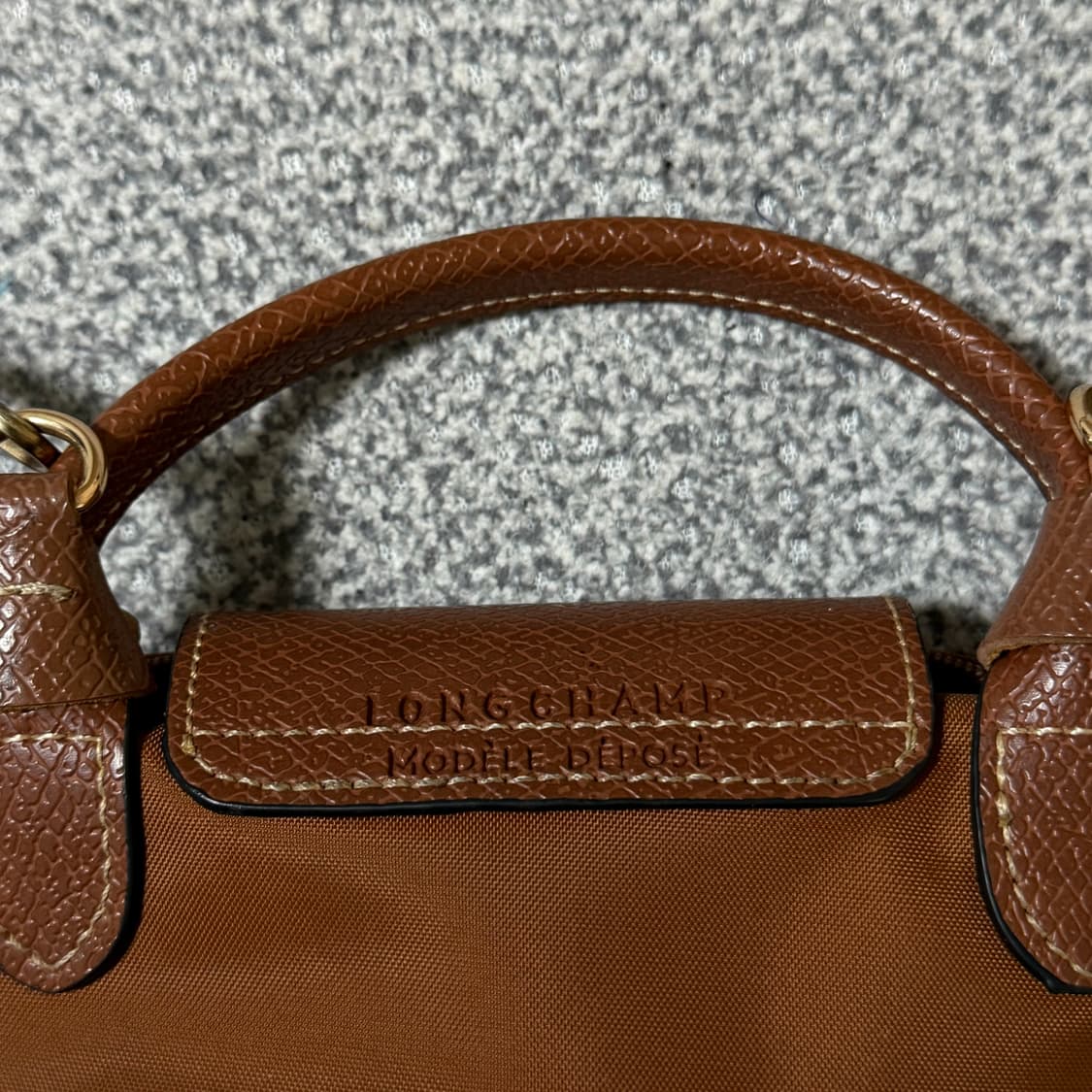 롱샴 르 플리아쥬 핸들 파우치 브라운 상품이미지6