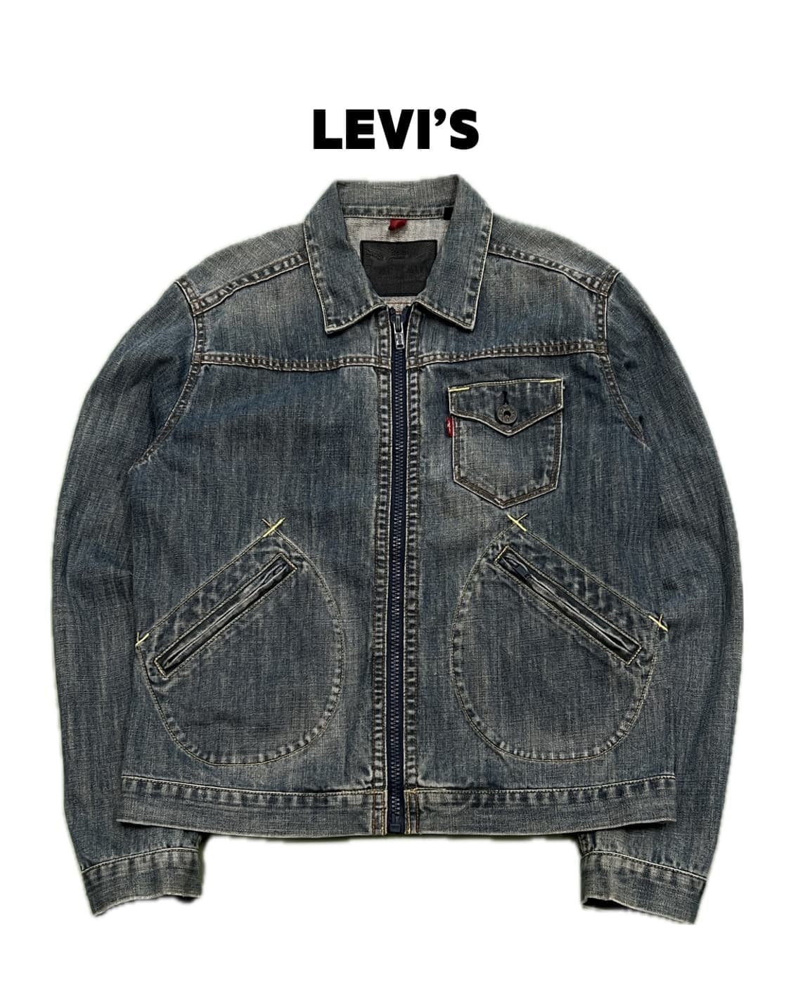 (95) 리바이스 워시드 데님 집업 트러커 자켓 상품이미지1