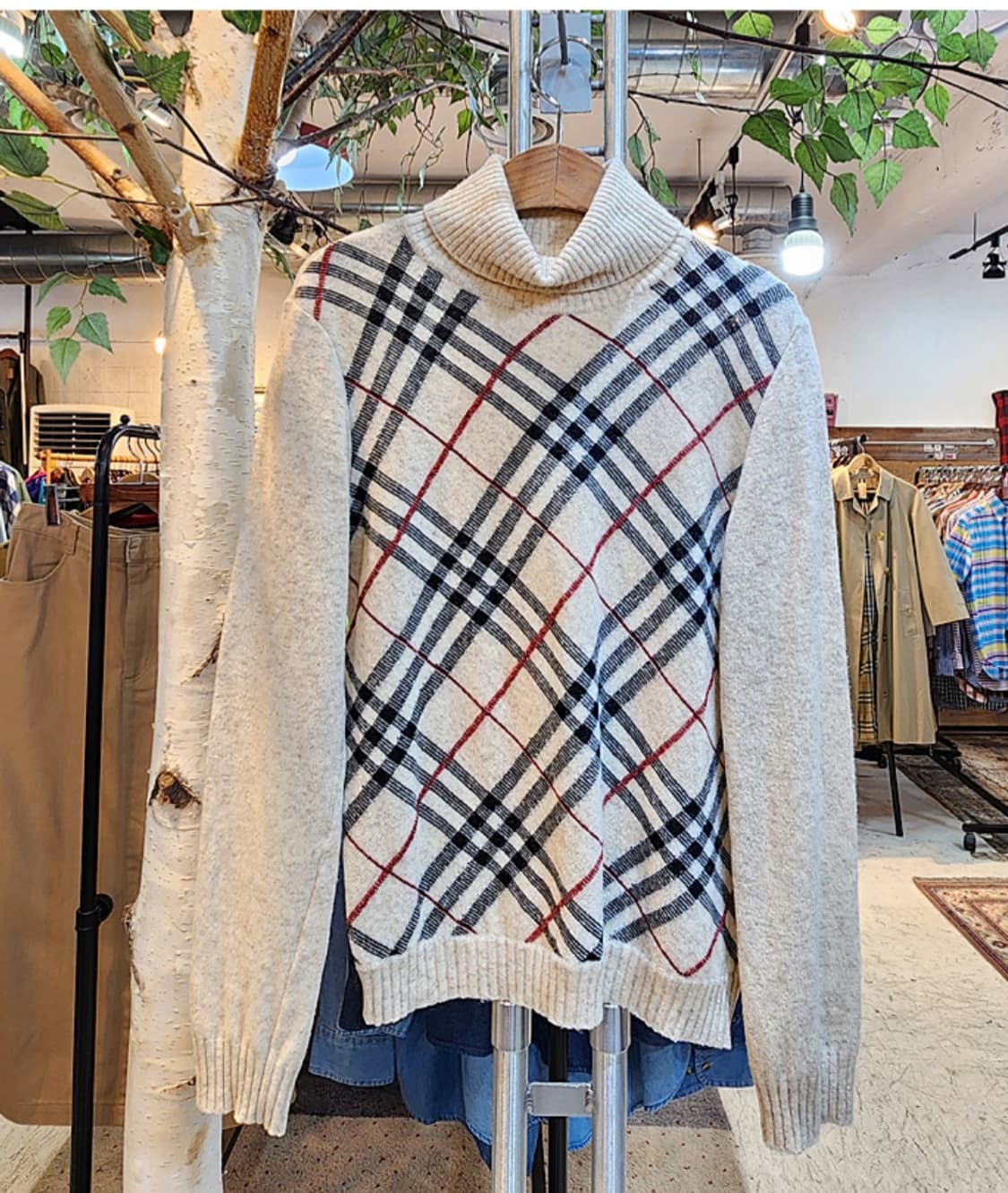 BURBERRY 버버리 런던 블루라벨 노바 체크 터틀넥 상품이미지1