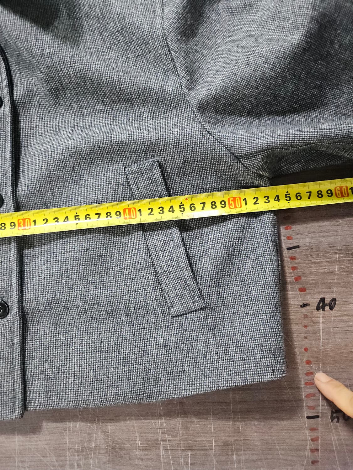 SLOWMOOD 헤링본 크롭 자켓  L 상품이미지4