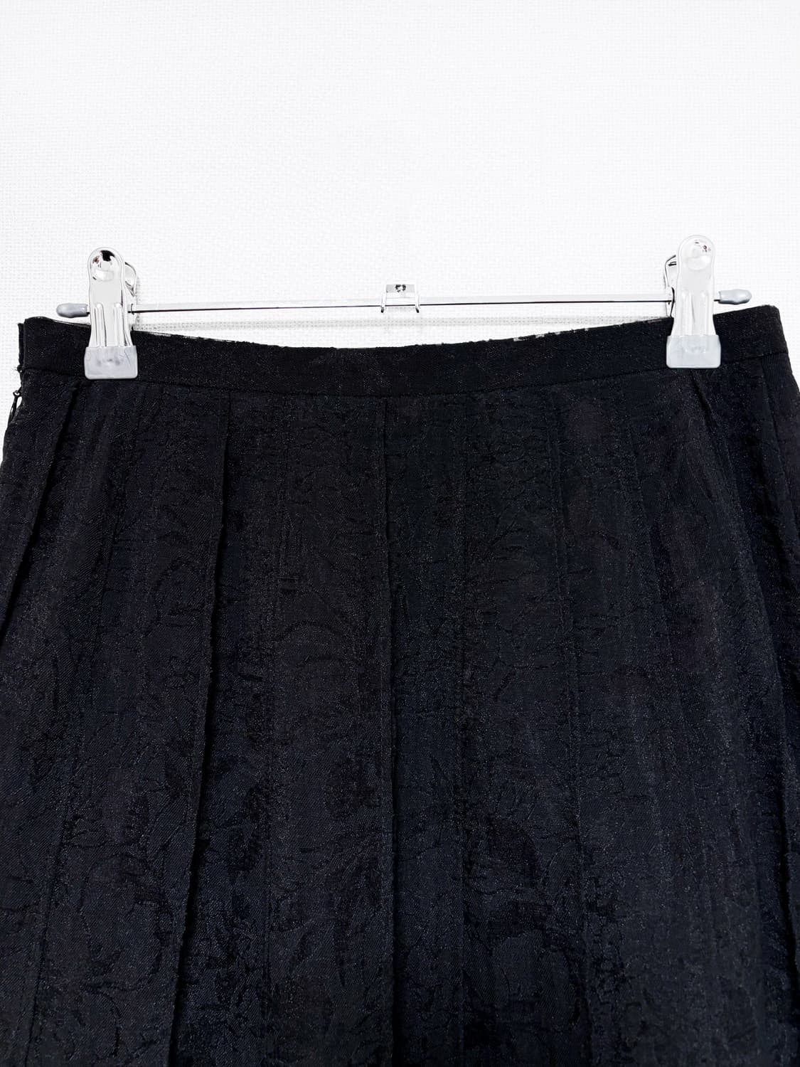 Sheer Pattern Long Skirt - Black 상품이미지5