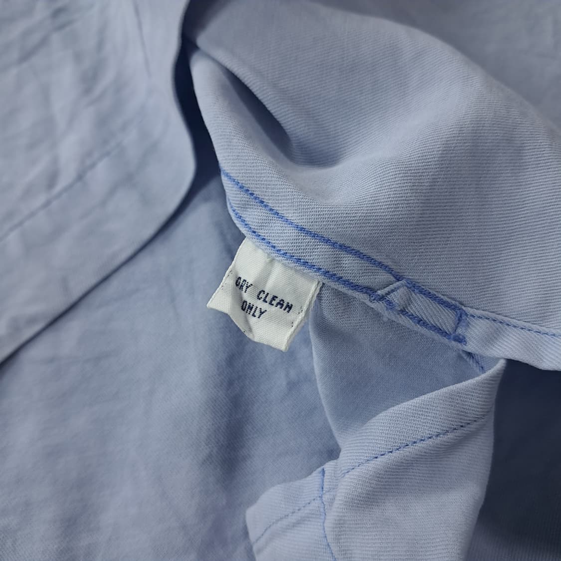 CK417 2XL 폴로 90s 박스핏 실크 스카이블루 반팔 셔츠 남방 상품이미지5