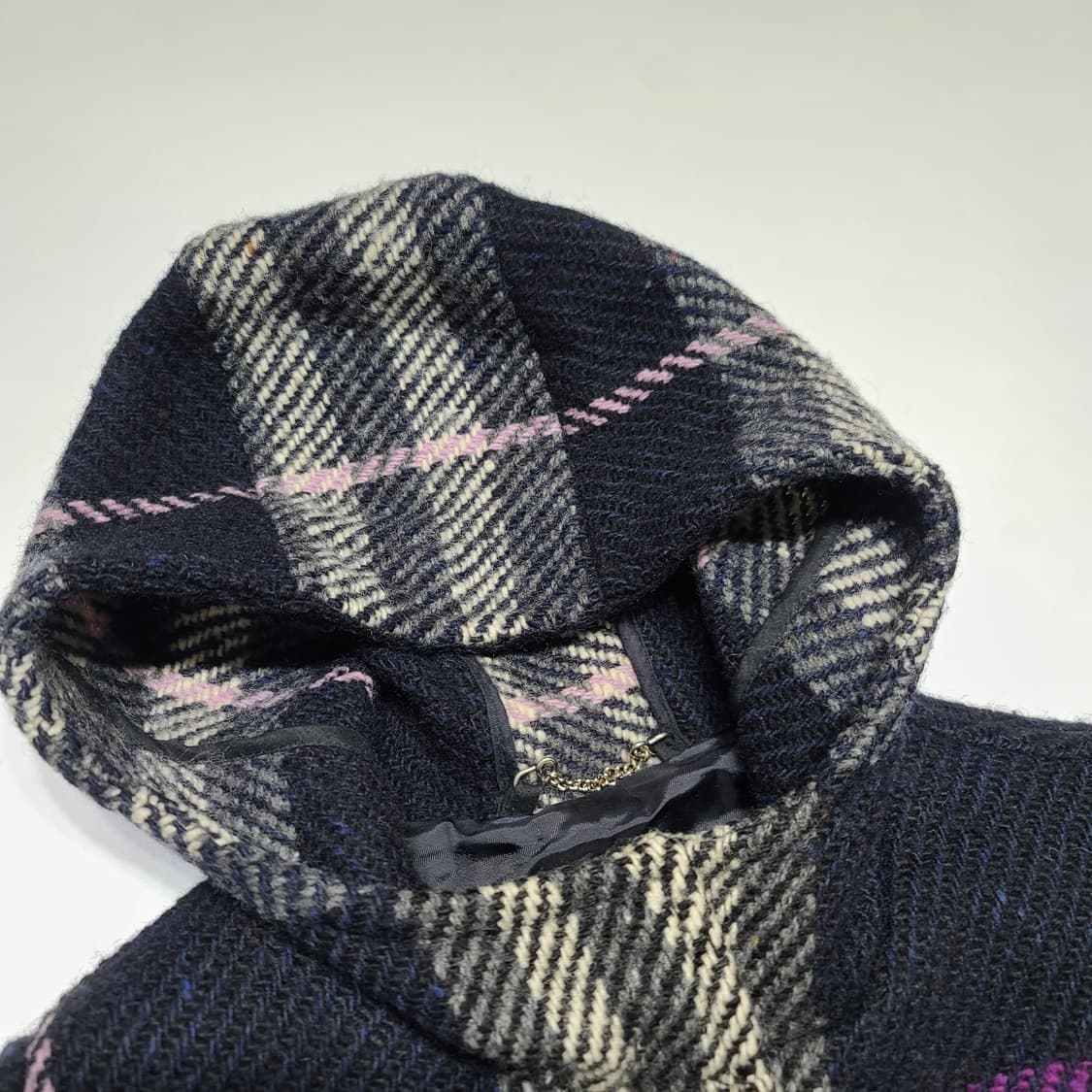 버버리 체크 후드 더플코트[S] 상품이미지4