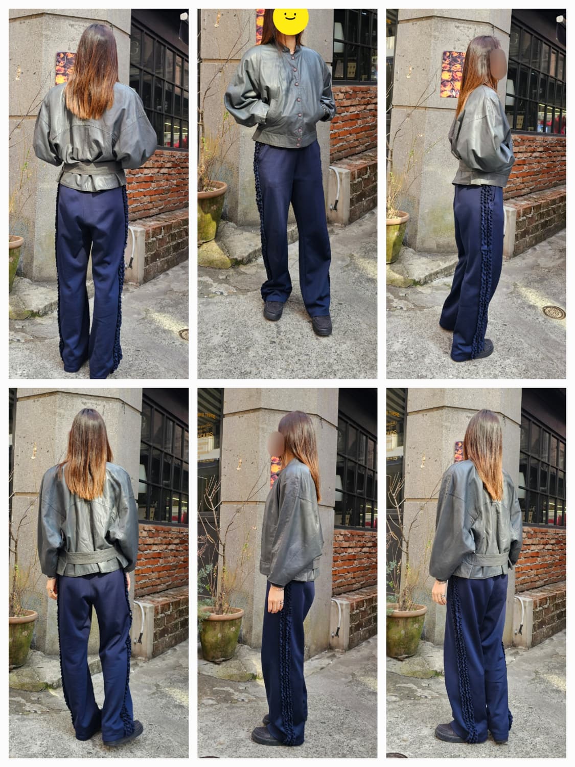 Skinni by Ileana Borelli 그레이 램스킨 숏자켓 상품이미지2