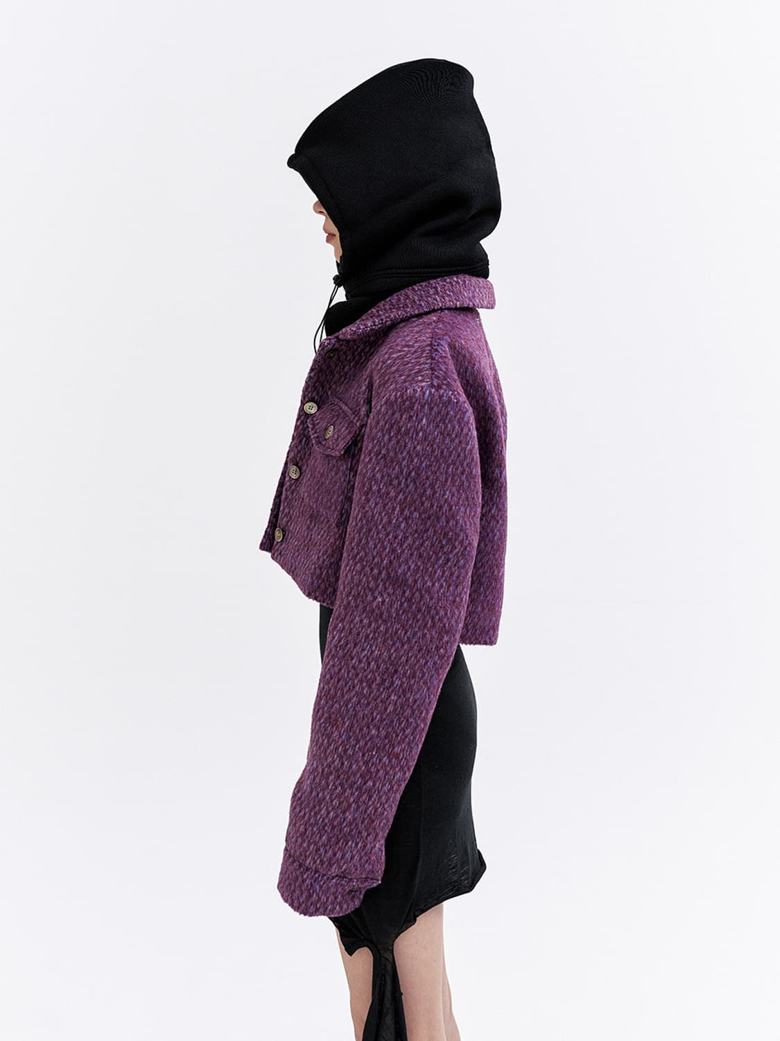 FLAP-POCKET CROPPED JACKET PURPLE 상품이미지2