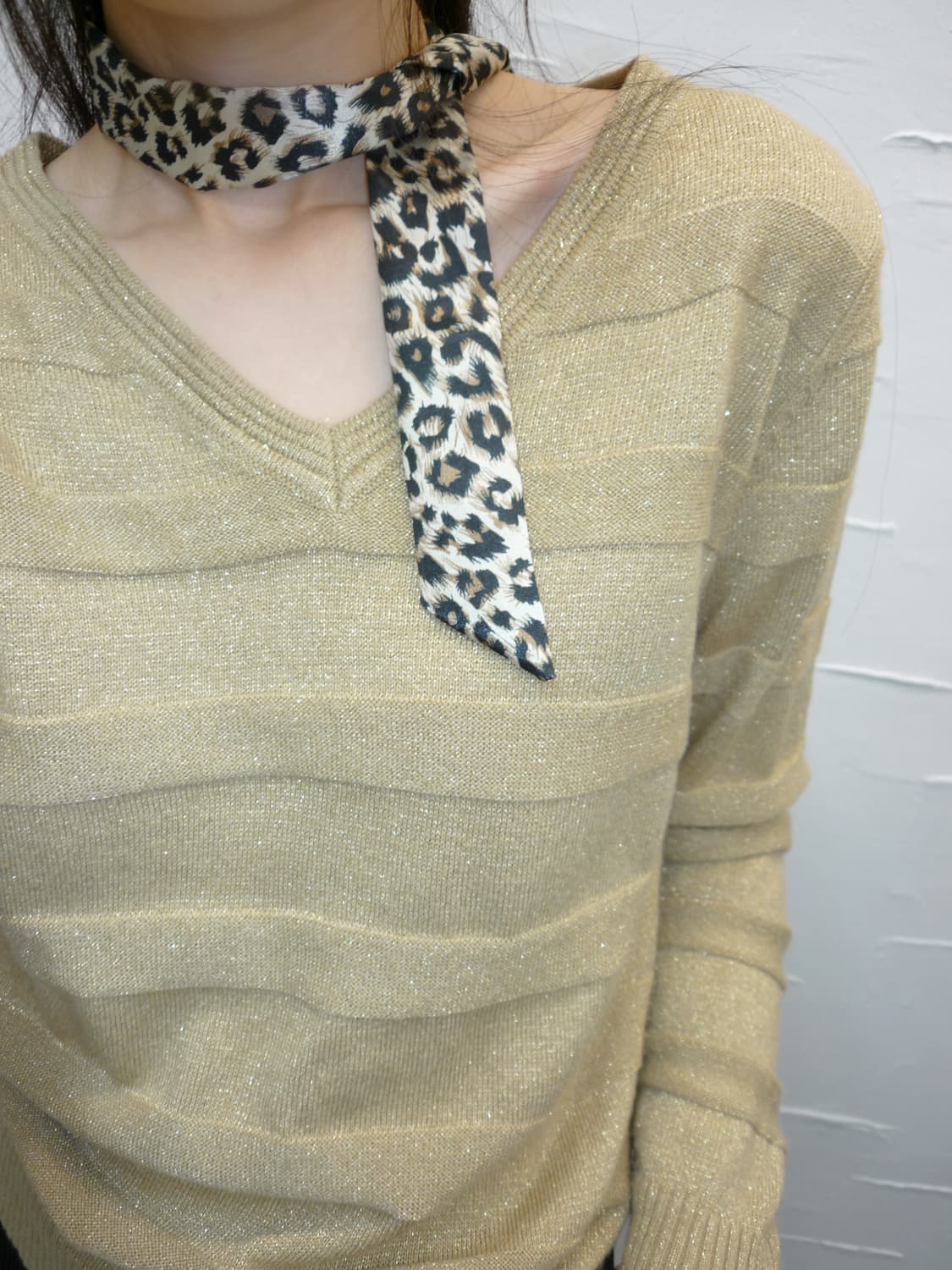 Gold perl line knit 상품이미지1