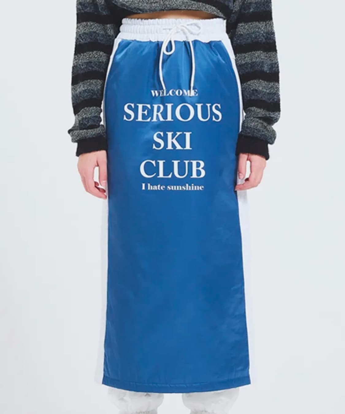 (단종)크랭크 패딩 스웻 롱 스커트 상품이미지1