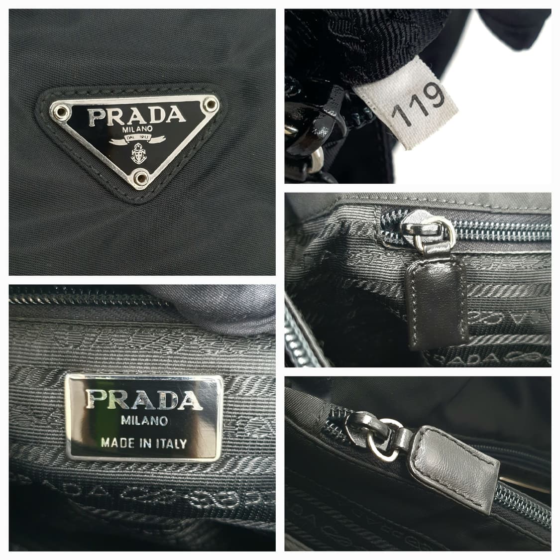 프라다 삼각로고 리나일론 블랙 숄더백 B6506 상품이미지5