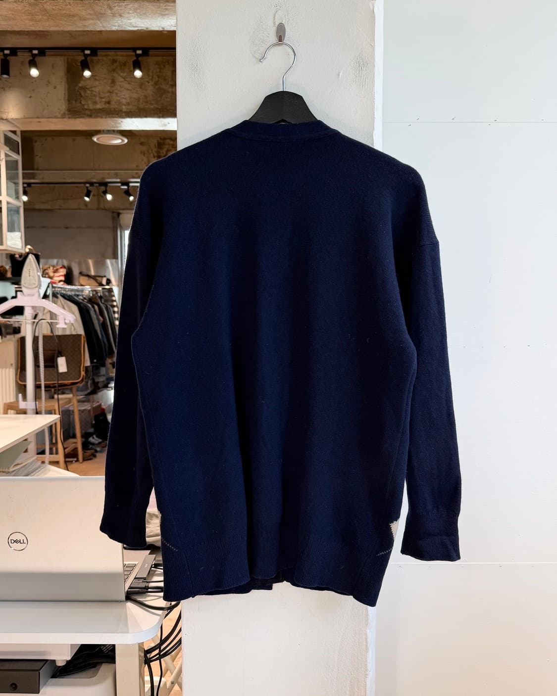 버버리 네이비 아가일패턴 가디건  상품이미지8